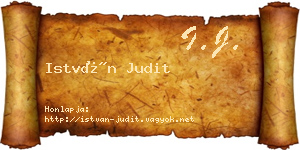 István Judit névjegykártya